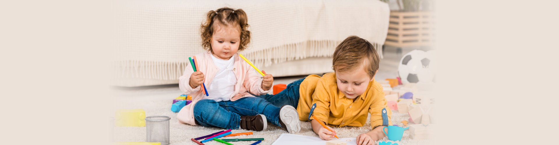 children studying